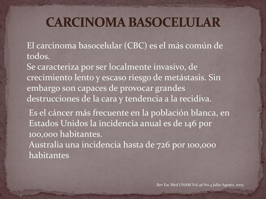 Carcinoma basocelular lobulado y ulcerado